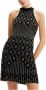 Desigual Zwarte Geometrische Mouwloze Jurk Black Dames - Thumbnail 2