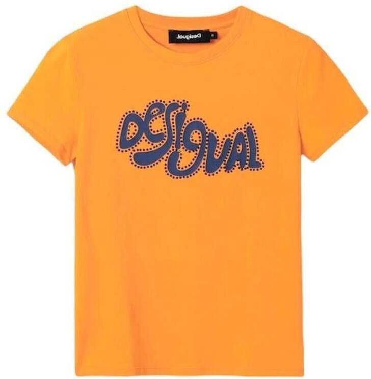 Desigual Women's T-shirt Oranje Dames