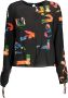 Desigual Elegant Zwart Shirt met Gerimpelde Mouwen Multicolor Dames - Thumbnail 6