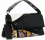 Desigual Zwarte Polyethyleen Handtas met Afneembaar Handvat en Verstelbare Schouderriem Black Dames - Thumbnail 4