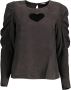 Desigual Zwarte Lyocell Shirt met Contrasterende Details Zwart Dames - Thumbnail 1