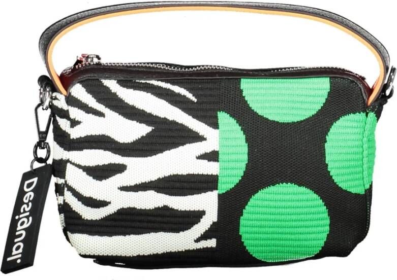 Desigual Zwarte dameshandtas met afneembare bandjes Multicolor Dames