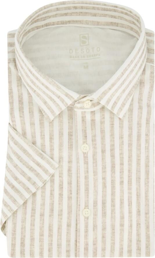 Desoto Beige Gestreept Business Overhemd Multicolor Heren - Foto 3