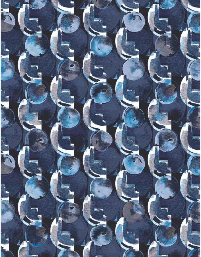 Desoto Overhemd Lange Mouw Overhemd Print Bubbles Navy