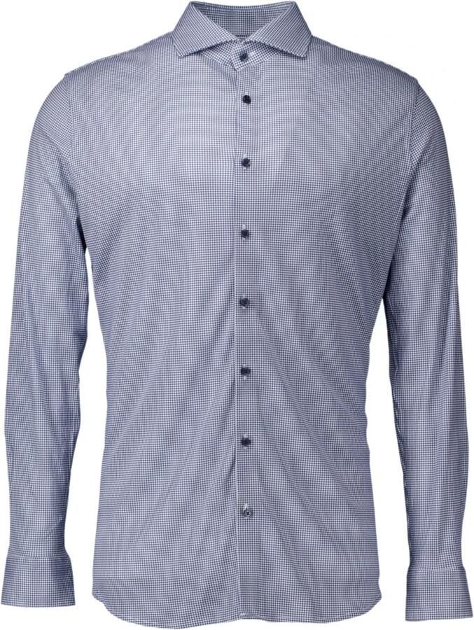 Desoto Overhemd Lange Mouw Essential Overhemd Hai Piqué Pied De Poule Blauw - Foto 2