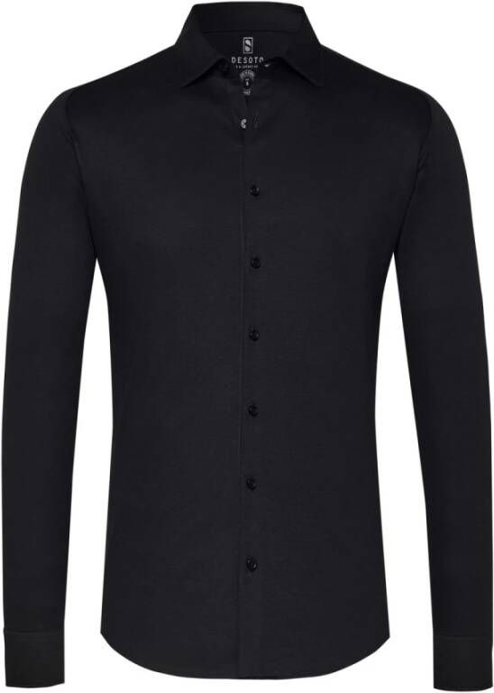 Desoto Zwart Business Overhemd Jurk Slim Fit Black Heren
