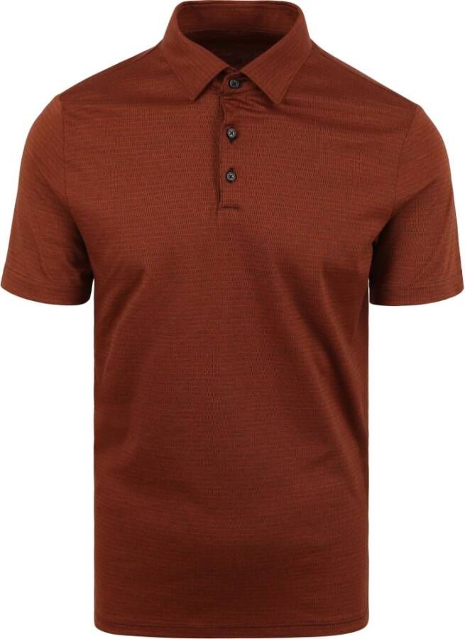 Desoto Gestreept Oranje Polo Shirt Orange Heren