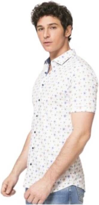 Desoto Shirt met korte mouwen met bloemenpatronen White Heren