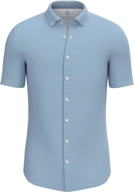 Desoto Short Sleeve Overhemd Blauw Heren