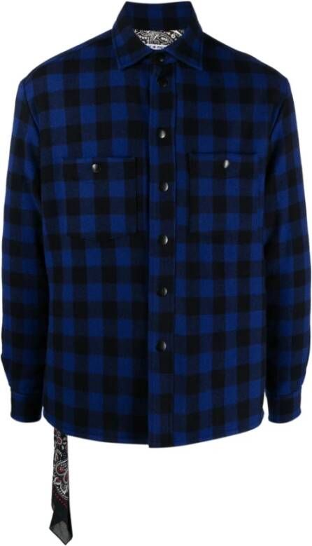 Destin Casual Shirts Blauw Heren