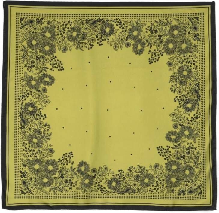 Destin Groene Zijden Sjaal 90 x 90 cm Groen Dames