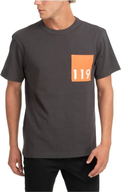 Deus Ex Machina Gestreept T-shirt voor mannen Grijs Heren