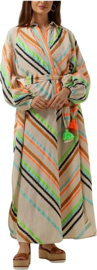 Devotion Maxi Jurk Opsianos Witte Kleur Multicolor Dames - Foto 4