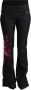 D.Exterior Black Cotton Stretch Mid Waist Cotton Flared Denim Jeans Zwart Dames - Thumbnail 1