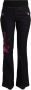 D.Exterior Black Cotton Stretch Mid Waist Cotton Flared Denim Jeans Zwart Dames - Thumbnail 1