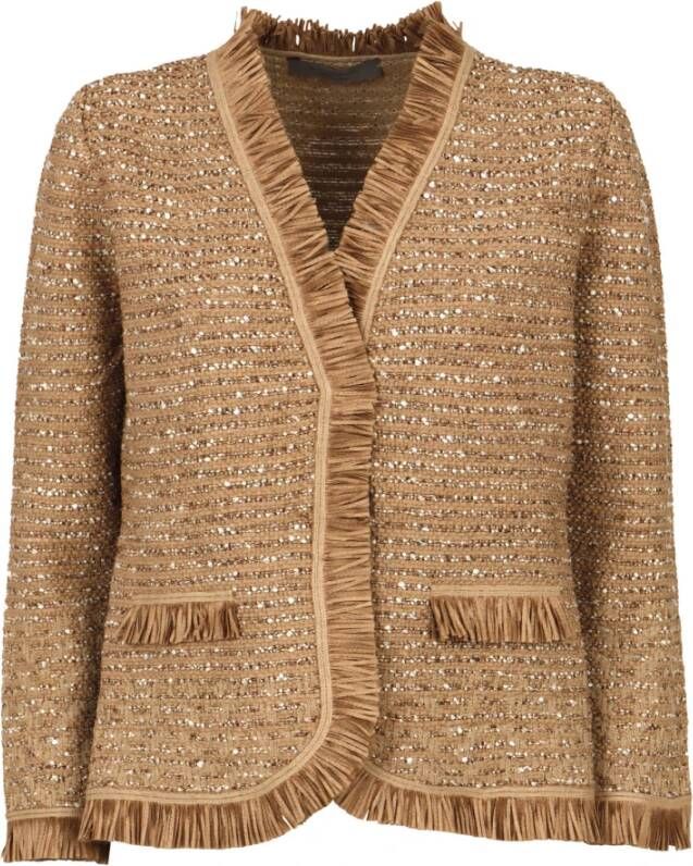 D.Exterior Blazers Beige Dames
