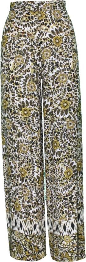 D.Exterior brede broek Groen Dames
