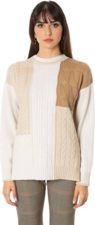 D.Exterior Gebreide kleding Beige Dames