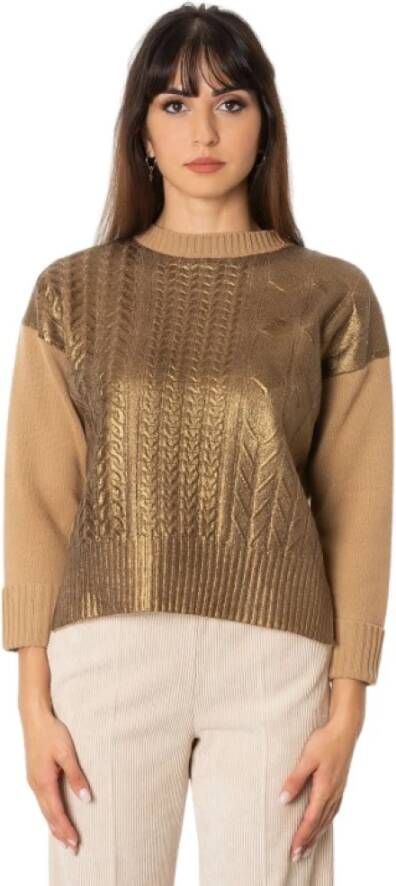 D.Exterior Gebreide kleding Bruin Dames