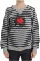 Exte Gestreepte Crew-Neck Pullover met Logodetails Multicolor Dames - Thumbnail 1