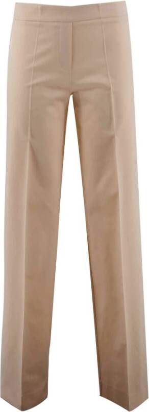 D.Exterior Leather Trousers Beige Dames