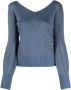 D.Exterior V-hals gebreide kleding Blauw Dames - Thumbnail 1