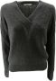 D.Exterior V-hals gebreide kleding Zwart Dames - Thumbnail 1