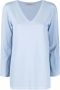 D.Exterior V-hals trui Blauw Dames - Thumbnail 1