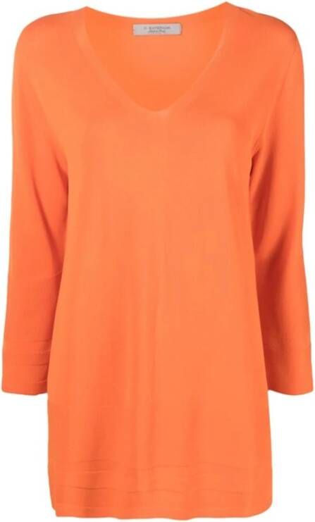 D.Exterior V-neck Knitwear Oranje Dames