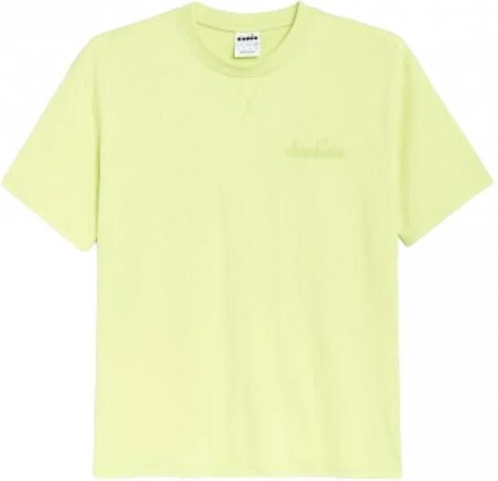 Diadora Katoenen Jersey Genderneutraal Ruimvallend T-shirt Green Heren