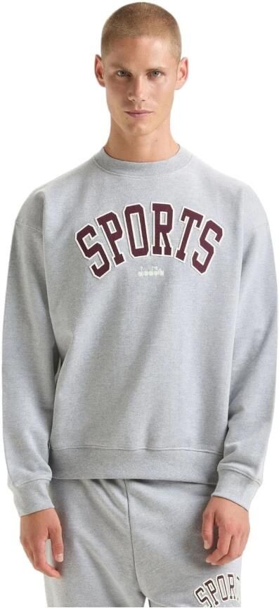 Diadora Legacy Unisex Sweatshirt Katoen Gray Heren