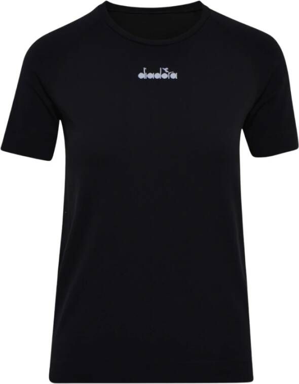 Diadora Comfortabel korte mouwen hardloop T-shirt Black Dames