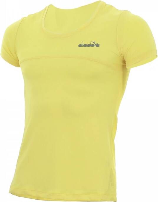 Diadora Super Licht Hardloopshirt Yellow Dames