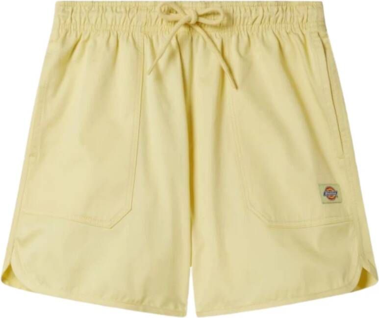 Dickies Retro High-Waisted Shorts met Vintage Touch Yellow