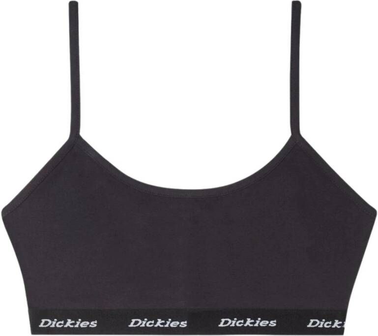 Dickies Ademende katoenen bralette met verstelbare bandjes Black Dames