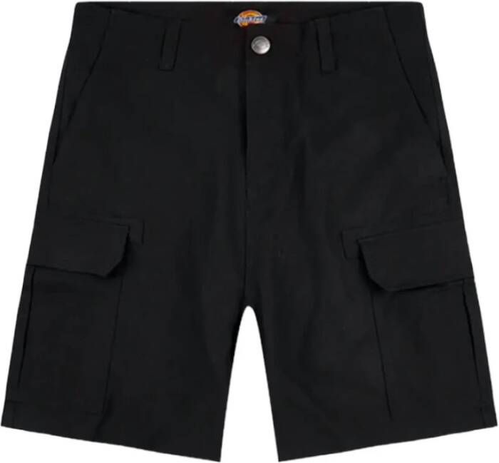Dickies Zwarte katoenen shorts met ritssluiting en knoopsluiting Black Heren