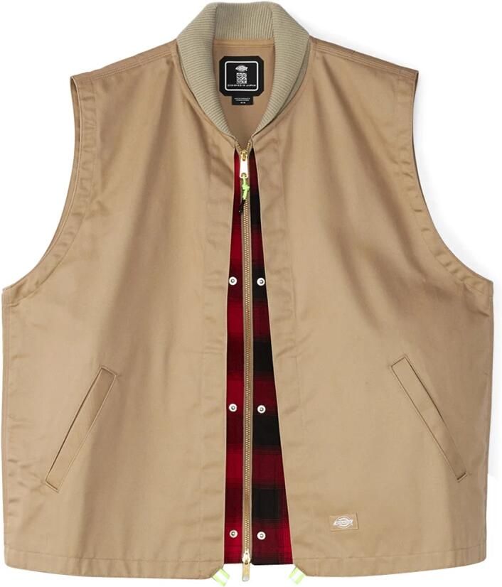 Dickies Beige Eisenhower Vest met knopen en rits Beige Heren - Foto 6