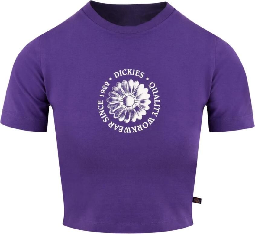 Dickies Bloemenprint Tuin T-shirt Vrouwen Purple Dames - Foto 3