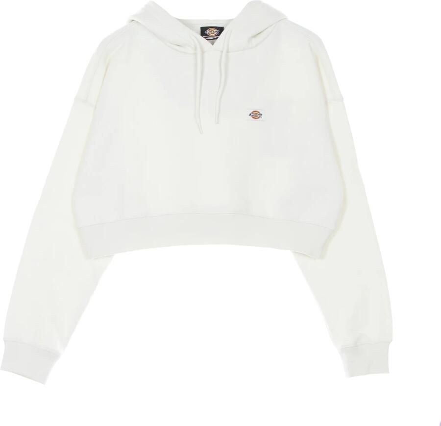 Dickies Witte crop hoodie met logo patch voor dames Beige Dames - Foto 2