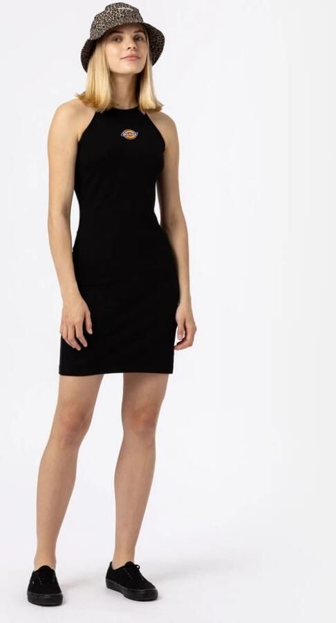 Dickies Comfortabele Zwarte Korte Jurk Black Dames - Foto 2