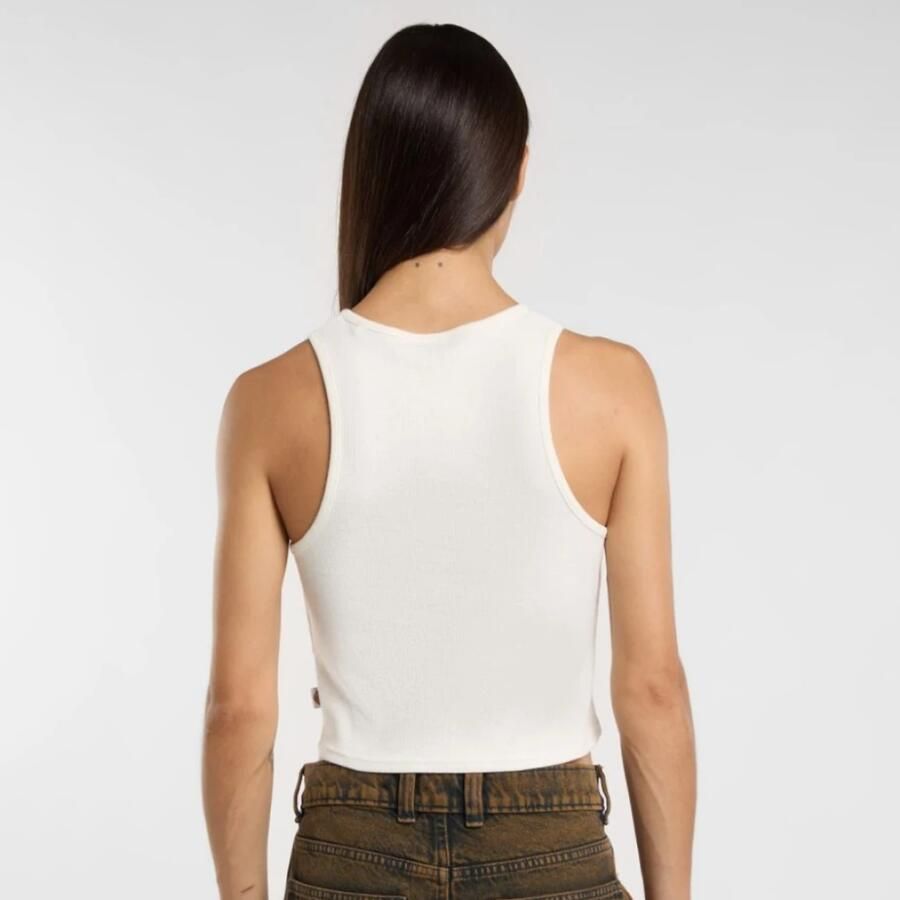 Dickies Mouwloze hals top White Dames