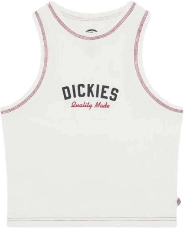 Dickies Racer Mouwloze Tops White Dames - Foto 4