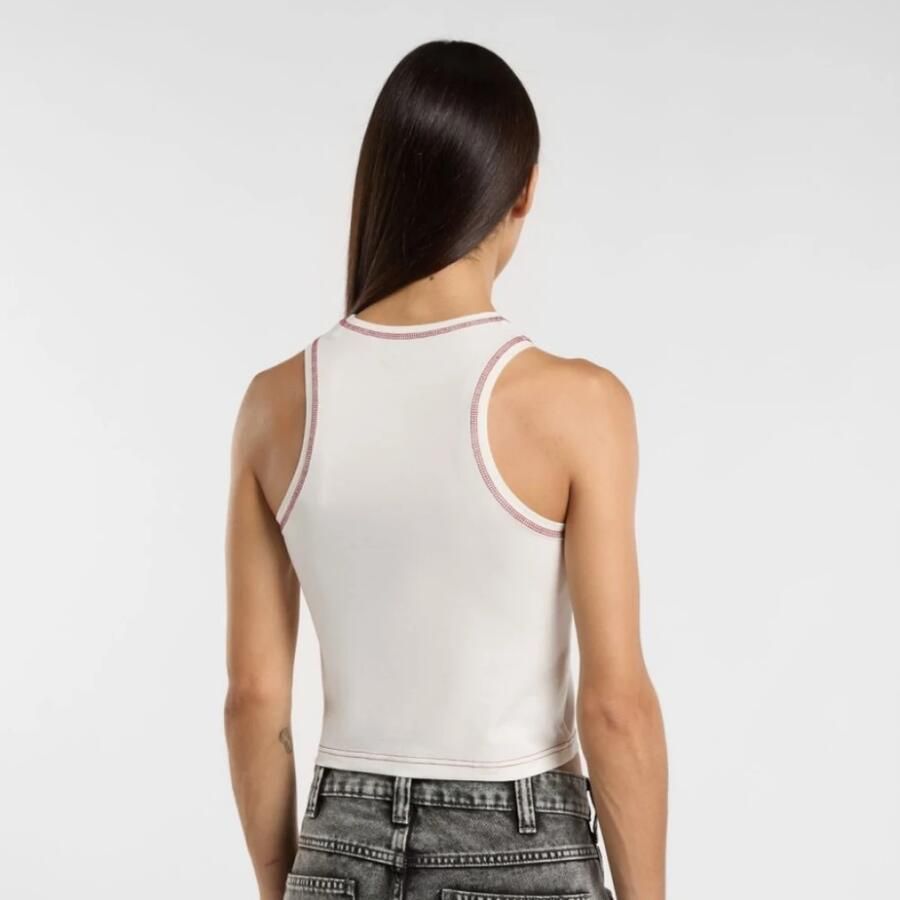 Dickies Racer Mouwloze Tops White Dames