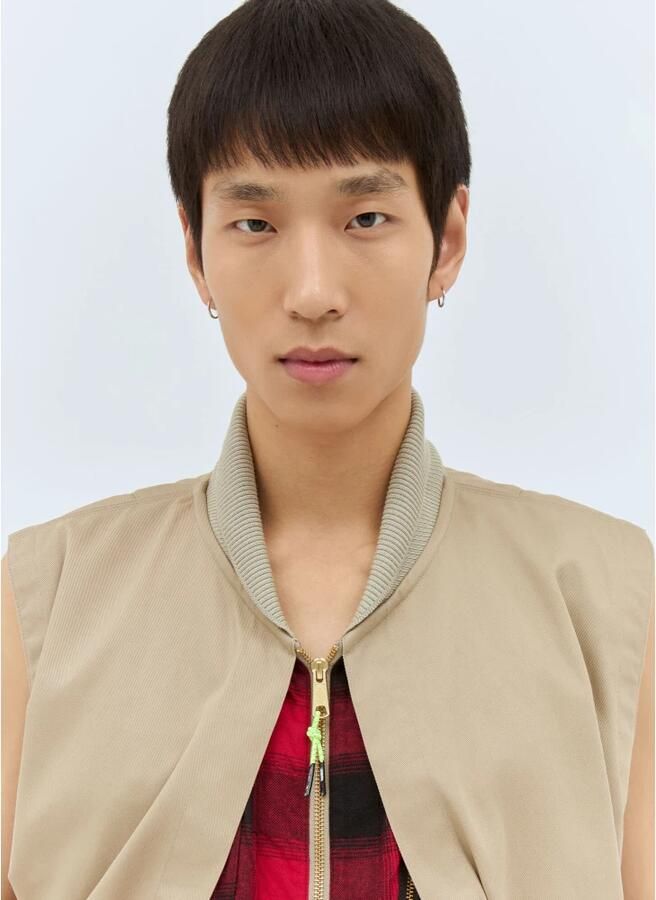 Dickies Beige Eisenhower Vest met knopen en rits Beige Heren