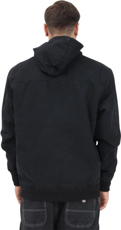 Dickies Zwarte Canvas Hoodie Jas Black Heren - Foto 2