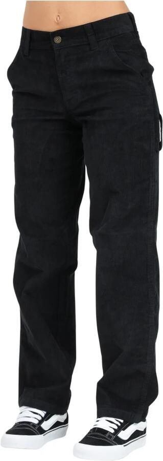 Dickies Zwarte Corduroy Carpenter Broek Black Dames - Foto 4