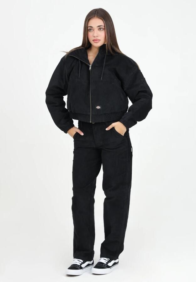 Dickies Zwarte Corduroy Carpenter Broek Black Dames - Foto 2