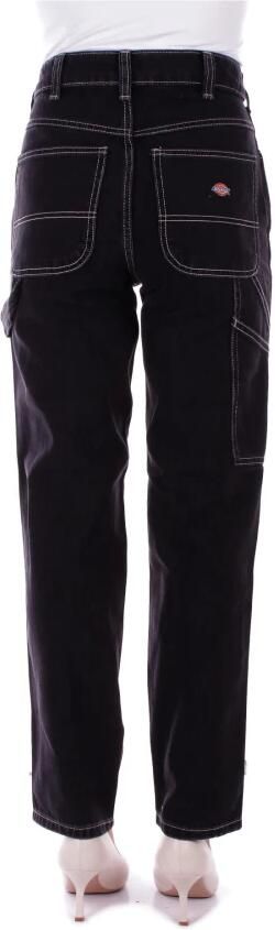 Dickies Zwarte Logo Jeans Regular Fit Black Dames - Foto 2
