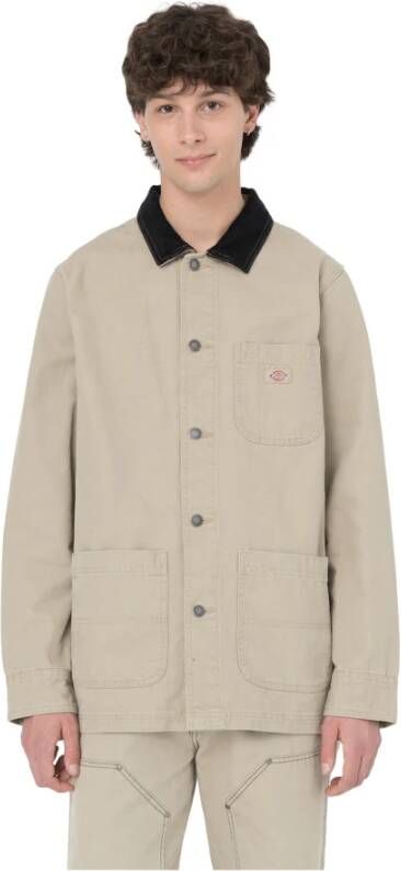 Dickies Duck Canvas Uined Chore Coat Beige Heren