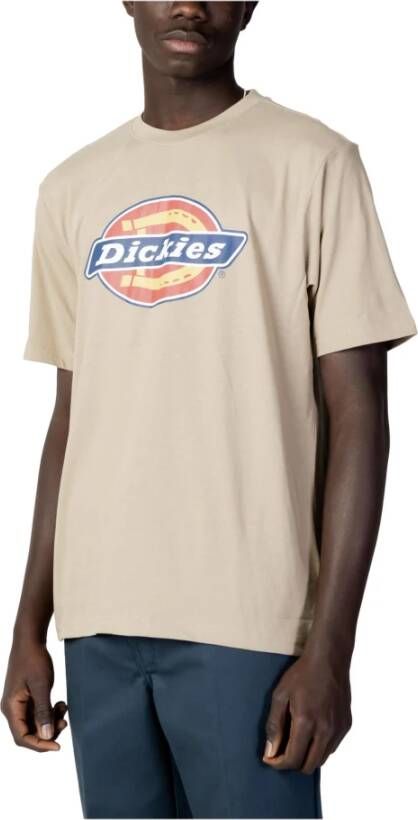 Dickies Heren Beige Print T-shirt Beige Heren